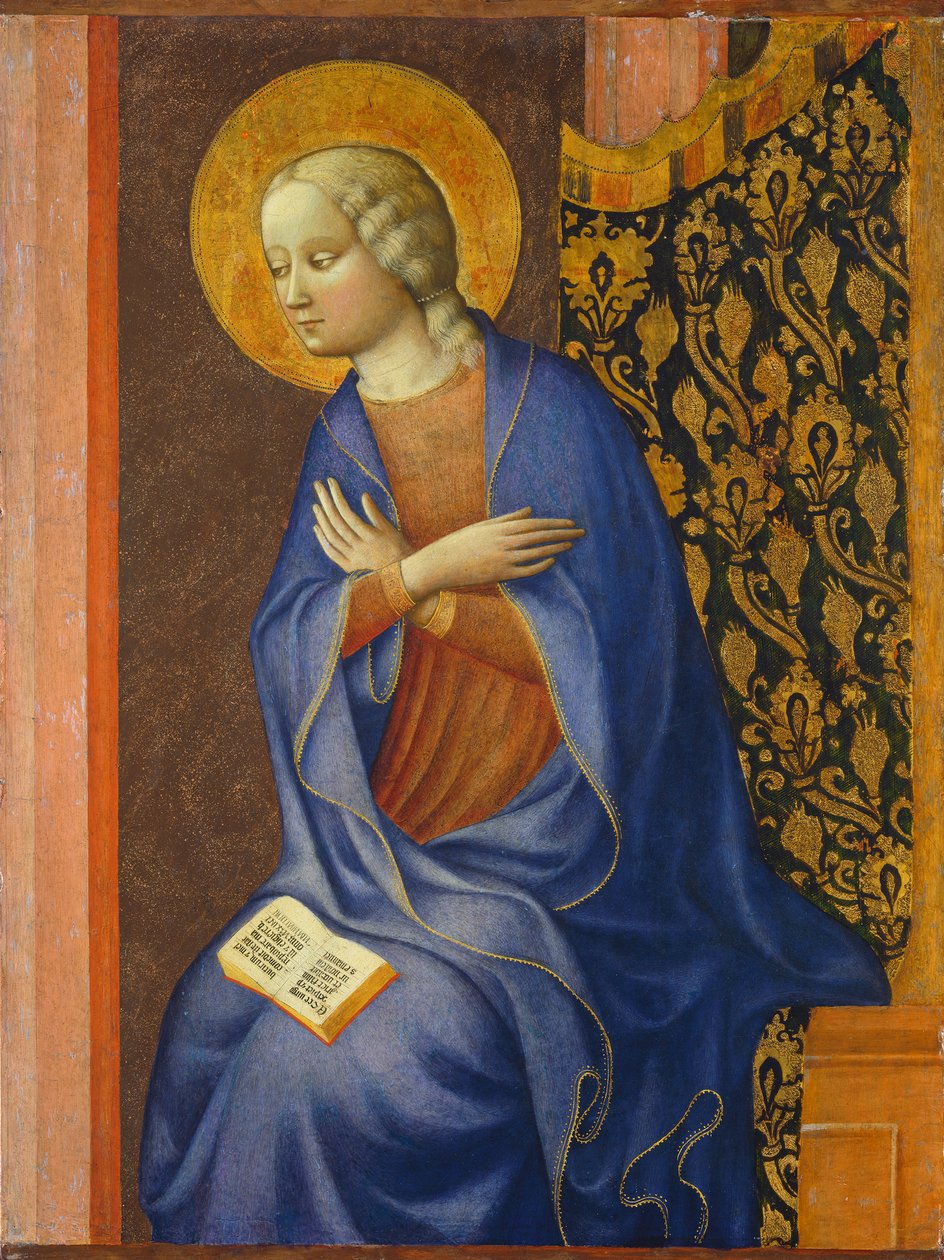 Ogłoszona Dziewica, c. 1430 (tempera na panelu) autorstwa Tommaso Masolino da Panicale