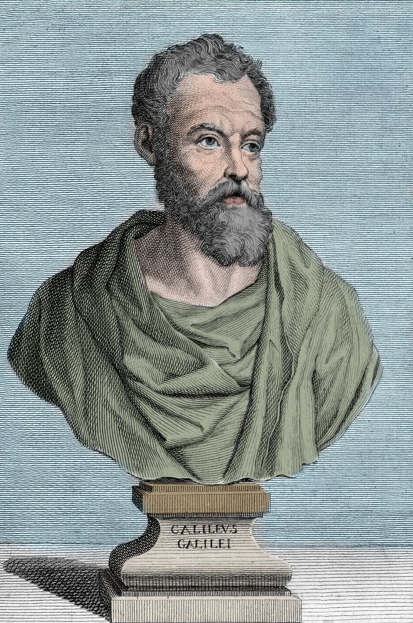 Portret Galileo Galilei dit Galilee, włoskiego astronoma (1564-1642) grawer Tommaso Piroli (1752-1824) kolekcja prywatna autorstwa Tommaso Piroli