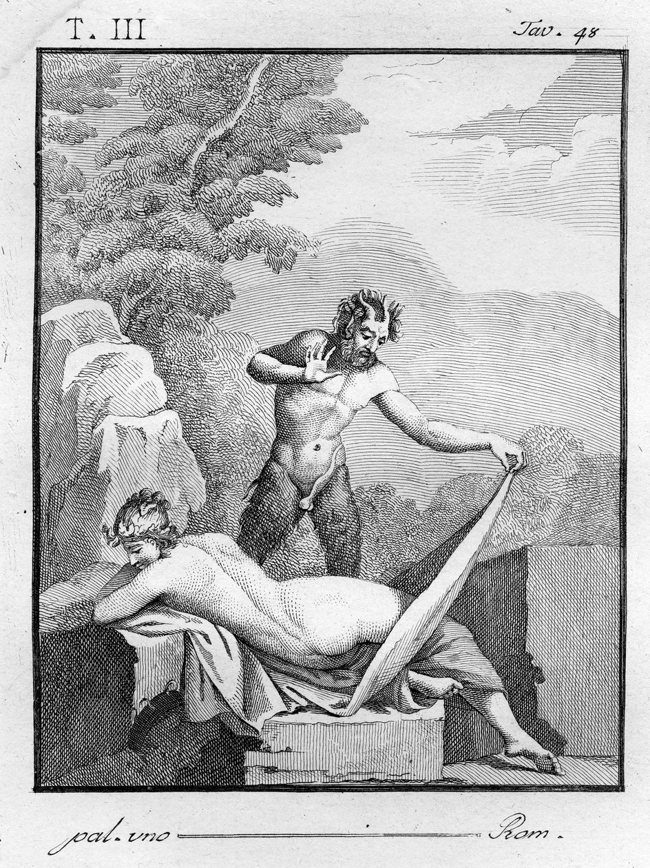 Satyr rozbiera Nimfę, 1804 autorstwa Tommaso Piroli