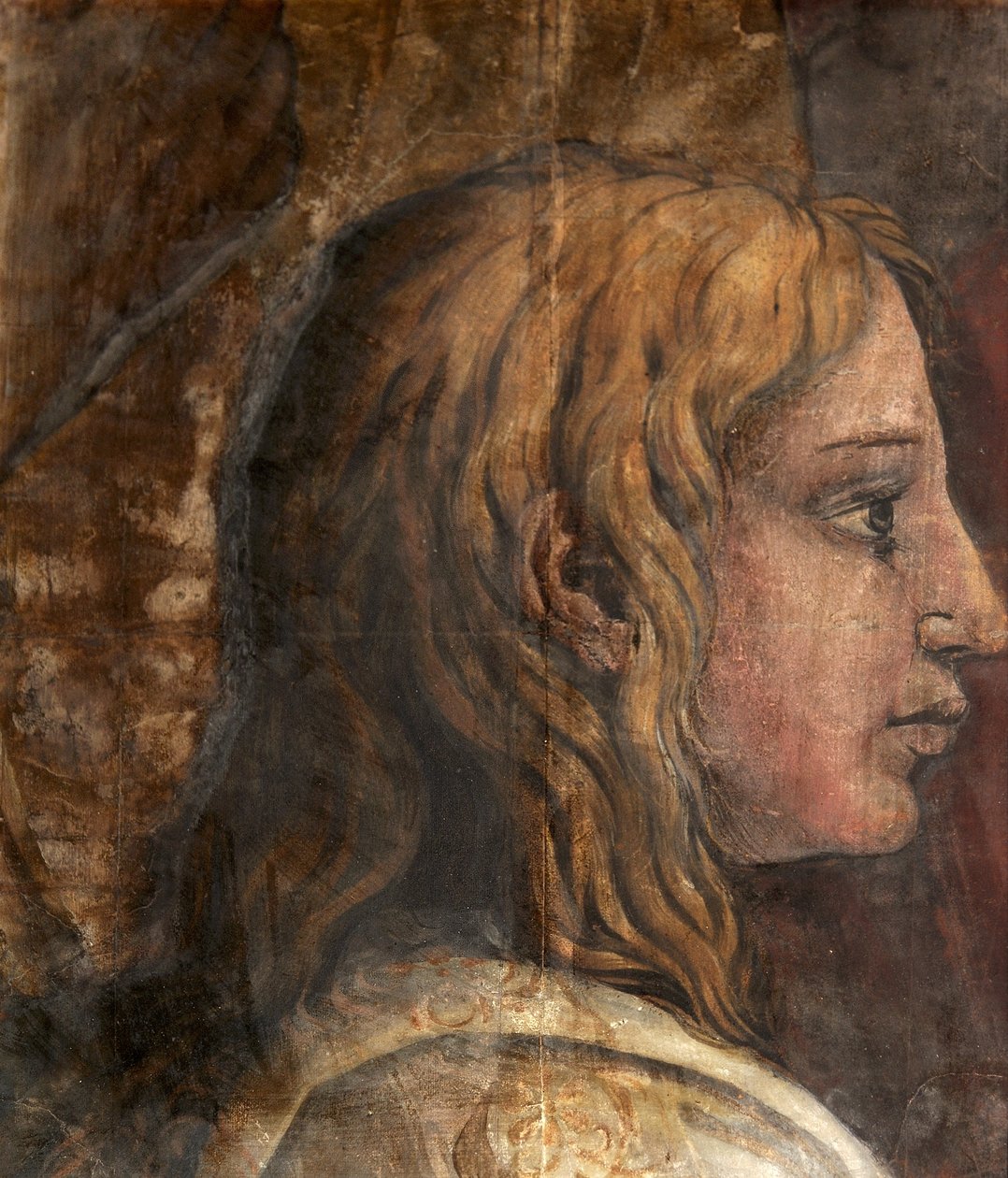 Głowa z karykatury do gobelinu Ofiarowanie w świątyni, ok. 1524 (olej i tempera na papierze) autorstwa Tommaso Vincidor