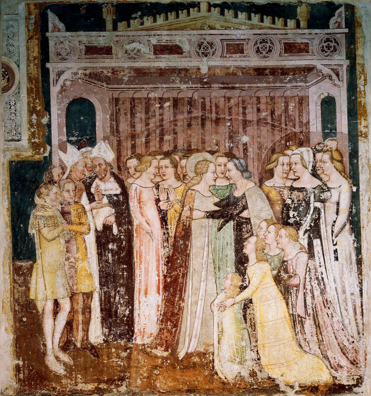 Pożegnanie (szczegół), fragment z Opowieści św. Urszuli autorstwa Tommaso da Modena