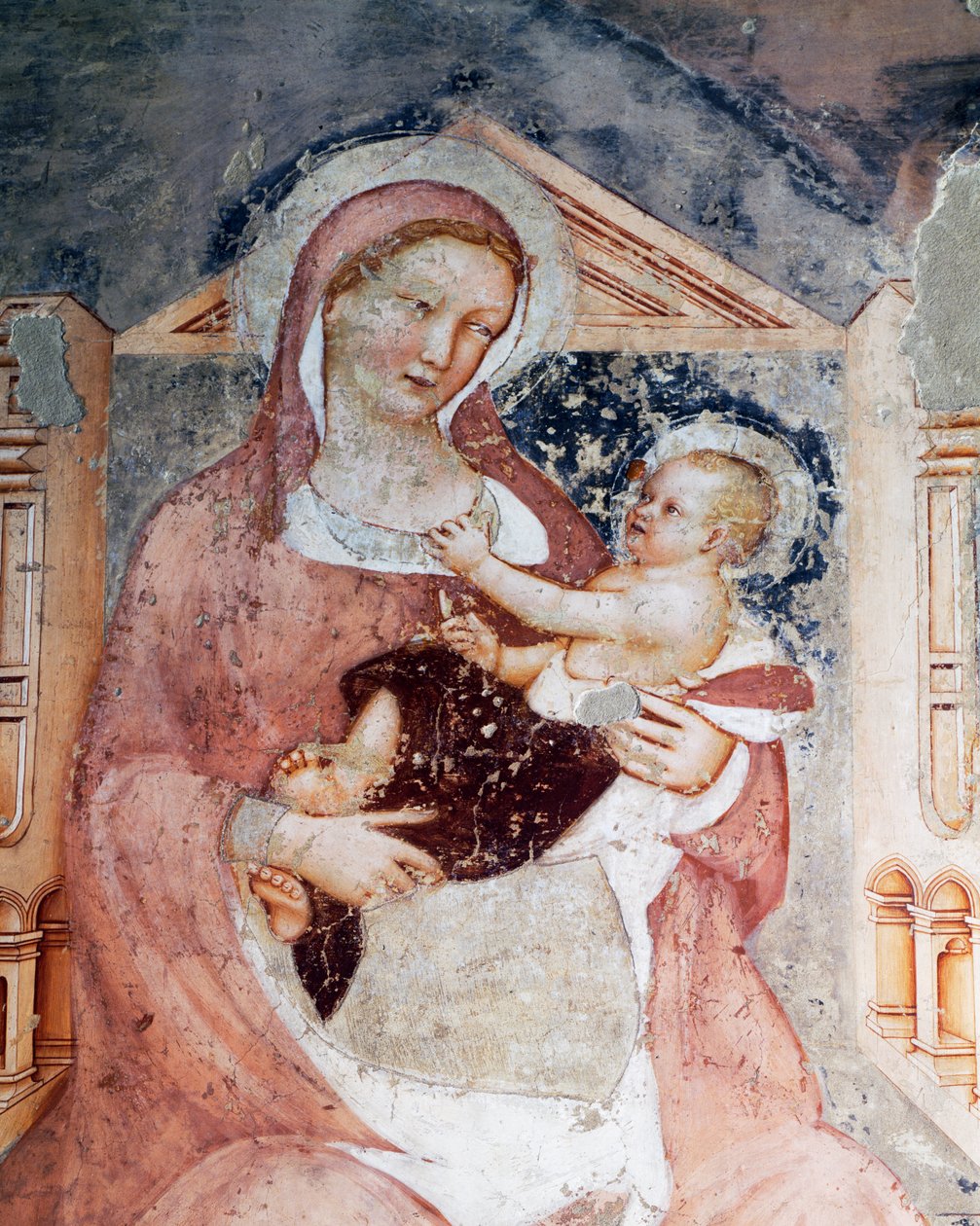 Madonna z Dzieciątkiem, fragment z cyklu Opowieści św. Urszuli autorstwa Tommaso da Modena