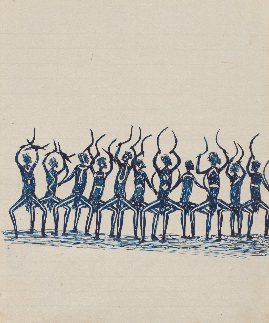 Ludzie Kwat Kwat - (Corroboree) Szkicownik głównie o działalności Aborygenów i Białych autorstwa Tommy McRae