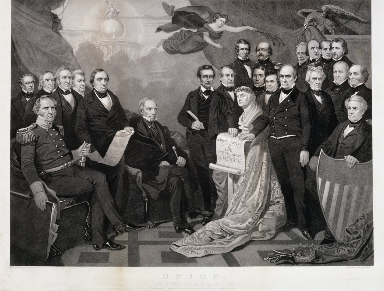 Unia, ok. 1861 (grawerowanie na papierze plecionym) autorstwa Tompkins Harrison (after) Matteson