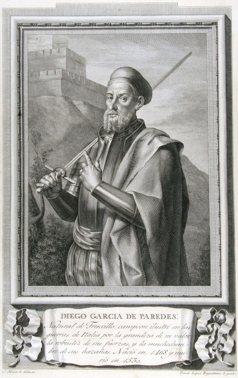 Portret Diego Garcíi de Paredes (1468-1533) autorstwa Tomás López Enguídanos