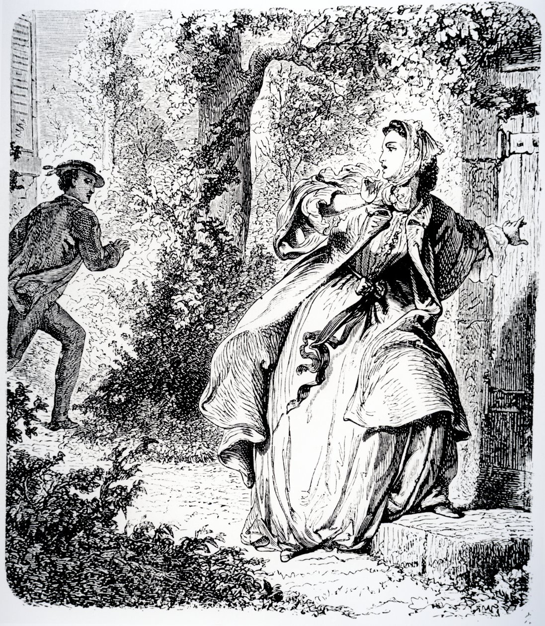 Ilustracja z „Little Fadette” George Sand, 1833 autorstwa Tony Johannot