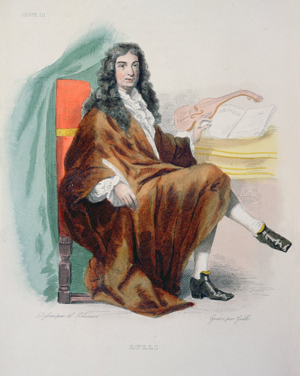 Jean-Baptiste Lully (1632-87), 1841 autorstwa Tony Johannot