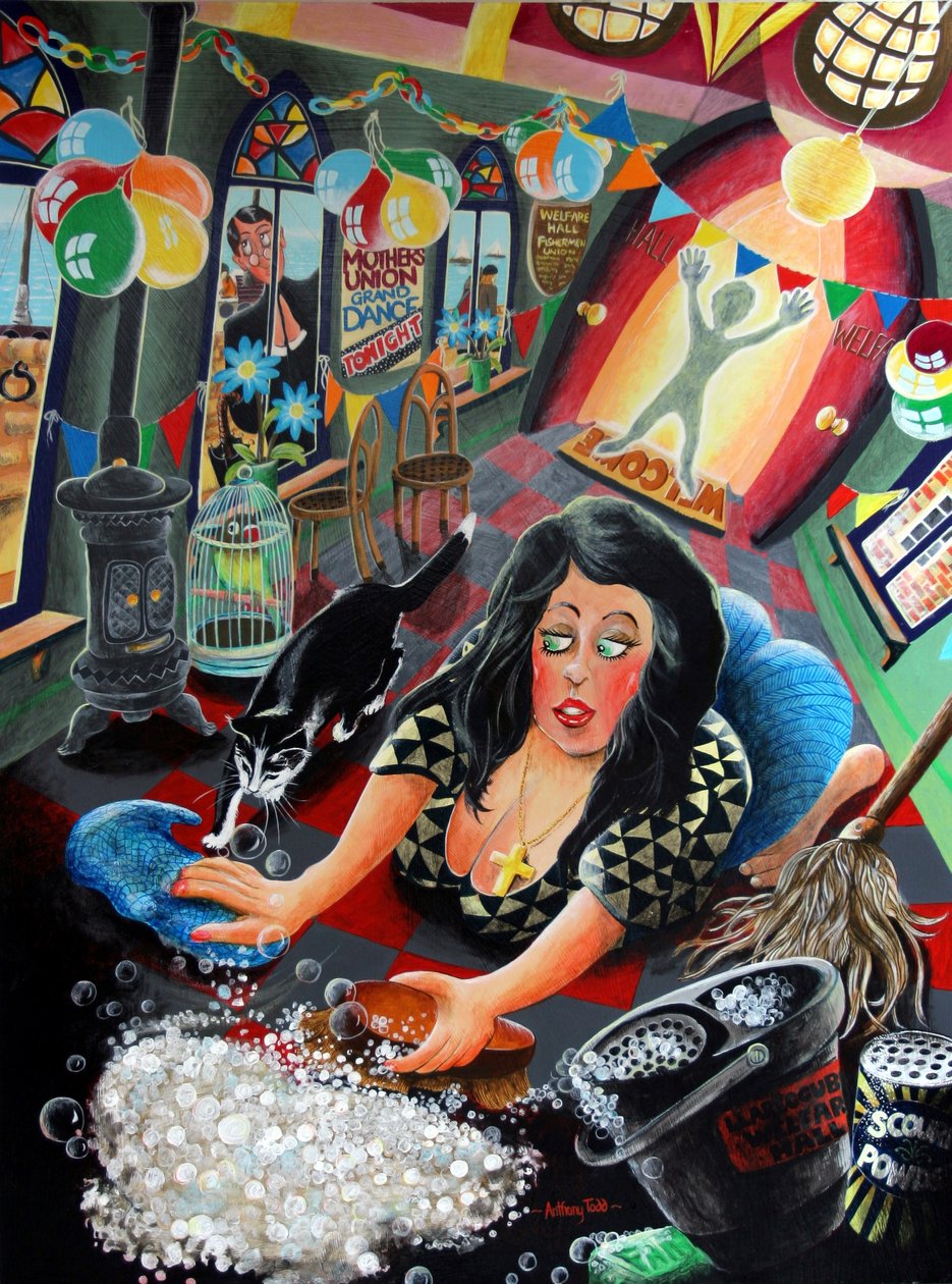 Polly Garter, 2005 (akryl na panelu) autorstwa Tony Todd
