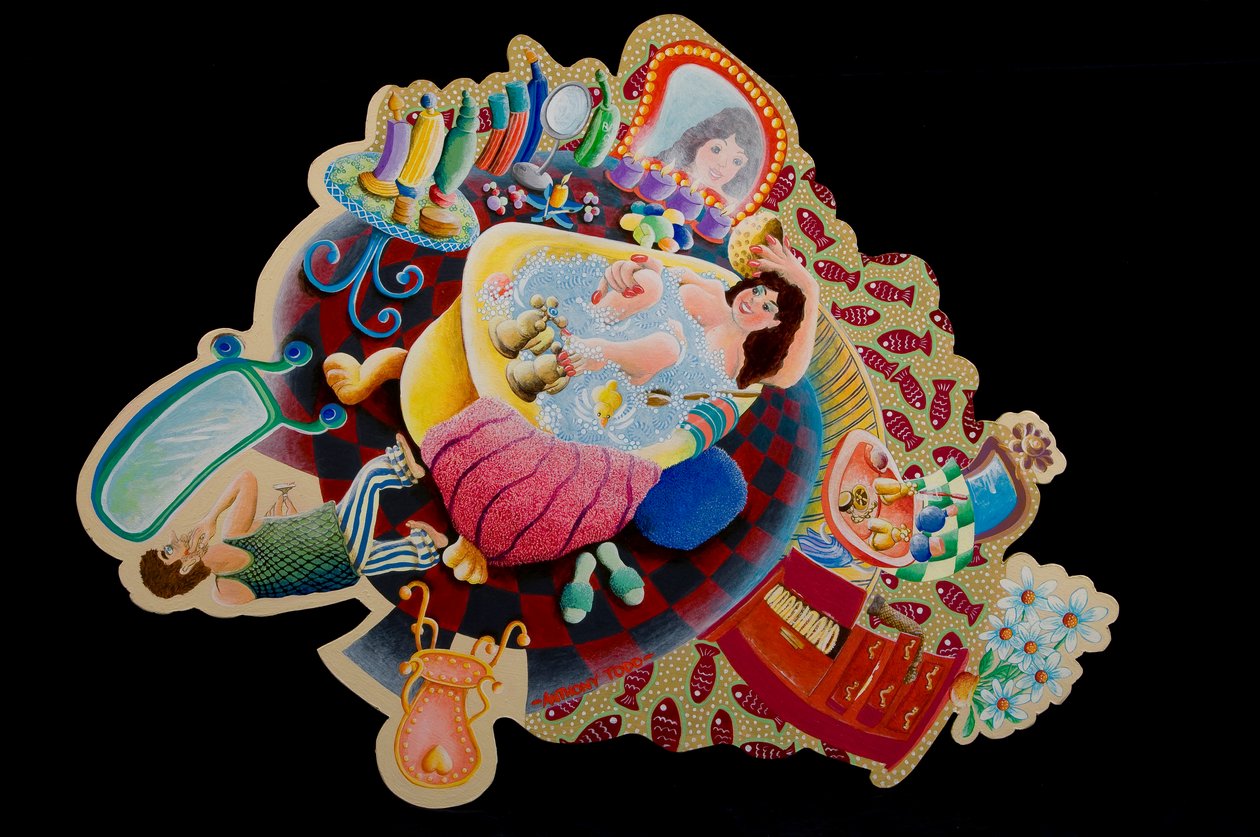 Żółta Łaźnia, 2010 (akryl na pokładzie) autorstwa Tony Todd