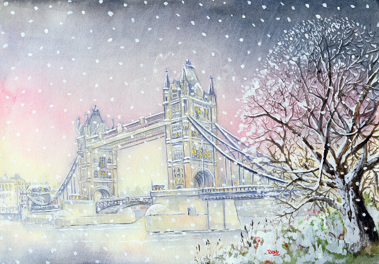 Tower Bridge, 2005 (wc na papierze) autorstwa Tony Todd