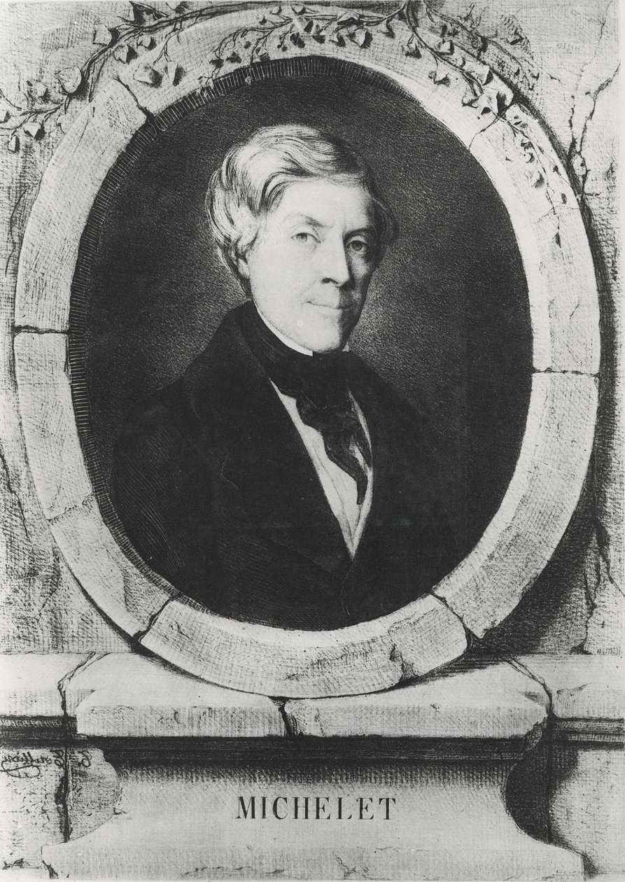 Portret Julesa Micheleta, 1843 autorstwa Tony Toullion