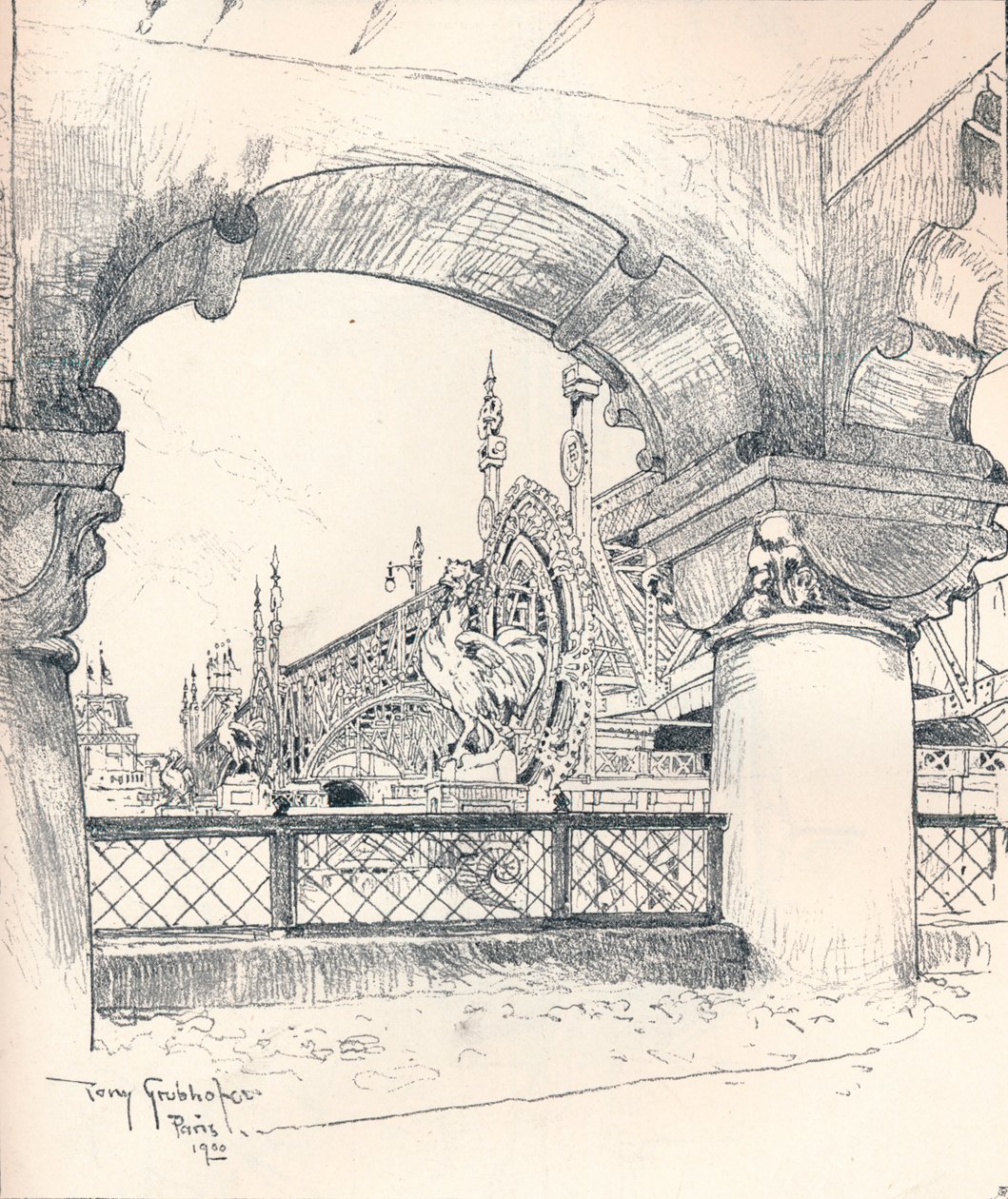 Kolumnada w pobliżu Pont des Invalides, ok. 1900 autorstwa Tony Grubhofer