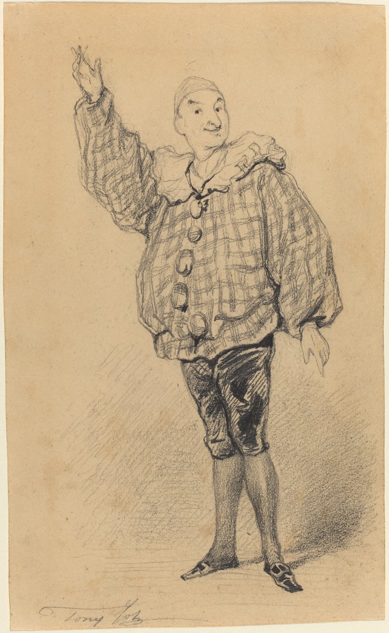 Lepeintre Ainé w roli Paillasse autorstwa Tony Johannot