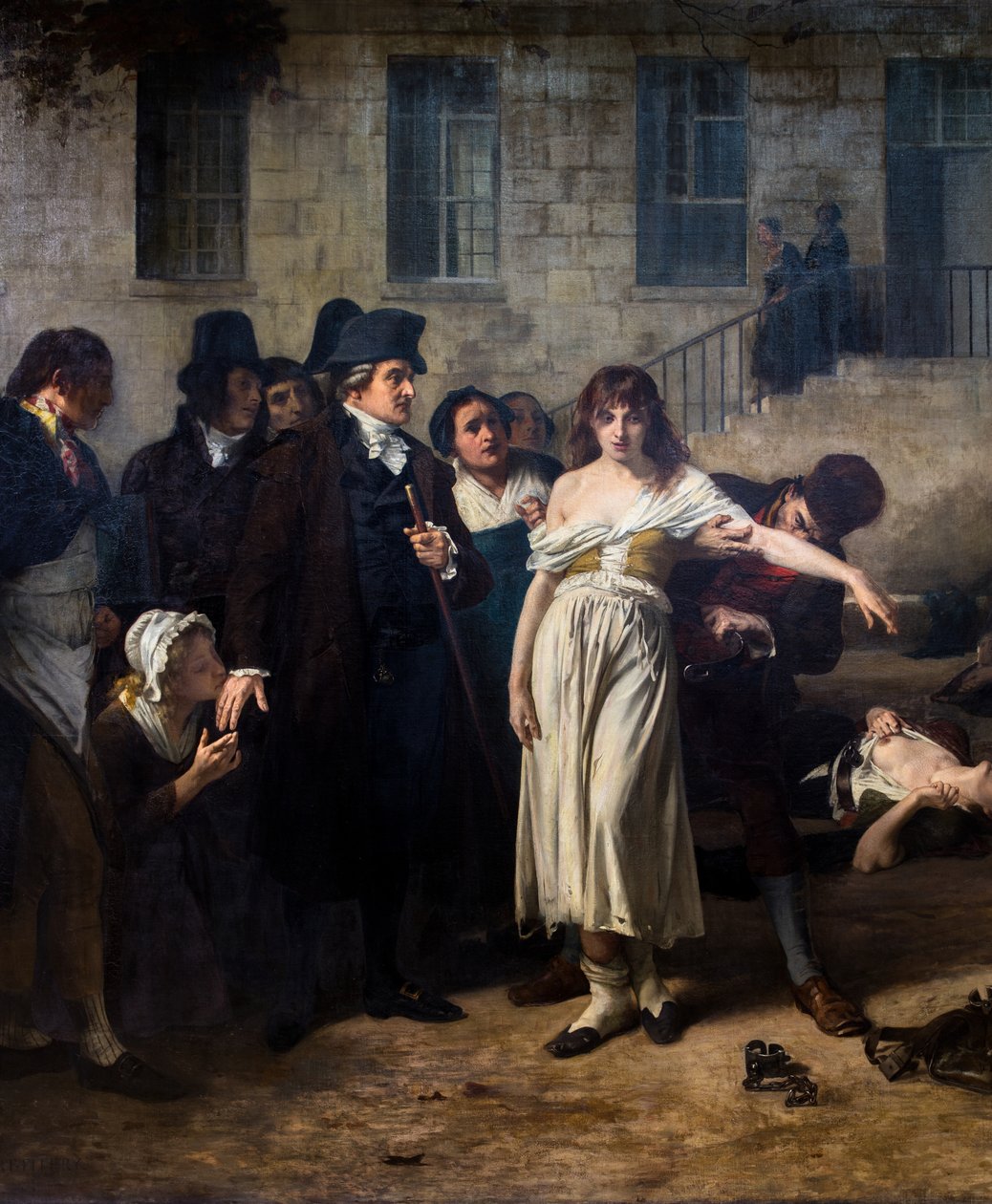 Doktor Pinel uwalniający obłąkanych w Salpêtrière w 1795 r. autorstwa Tony Robert Fleury