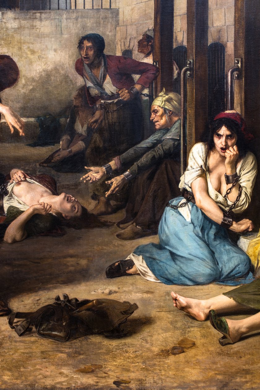 Doktor Pinel uwalniający obłąkanych w Salpêtrière w 1795 r. autorstwa Tony Robert Fleury