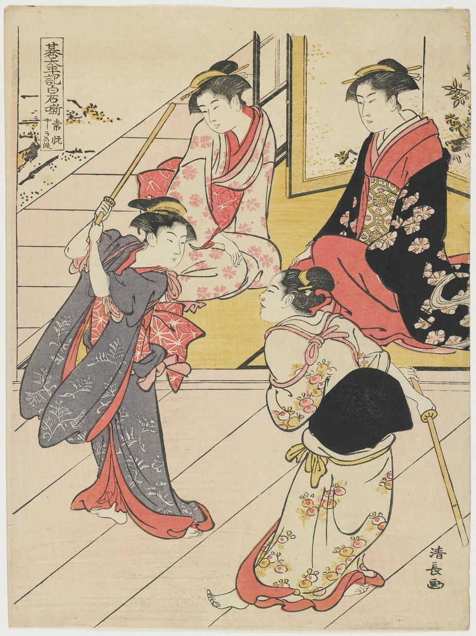 W posiadłości Jo_etsu, 1785 r. autorstwa Torii Kiyonaga