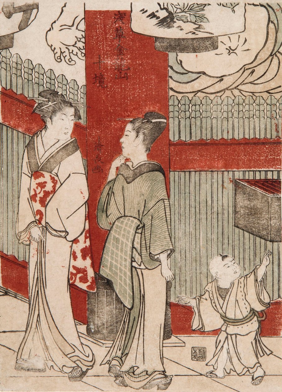 Drzeworyt autorstwa Torii Kiyonaga