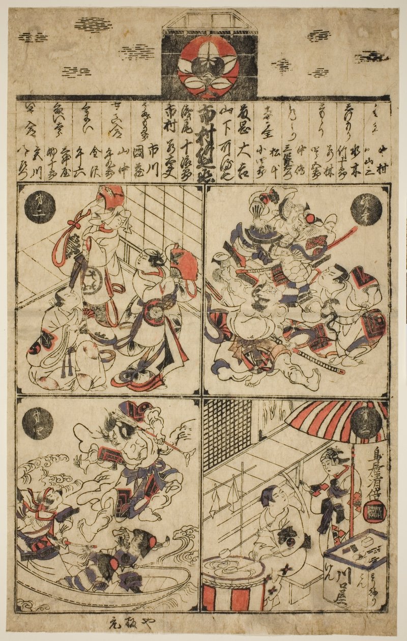 Ręce Ichimury (ranking Ichimura-za Tsuji) autorstwa Torii Kiyomasu II