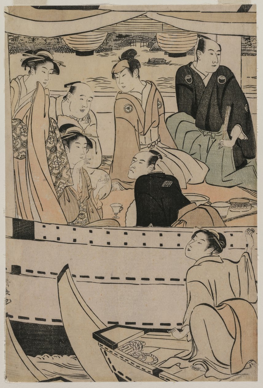 Impreza na rzece Sumida, 1789. autorstwa Torii Kiyonaga