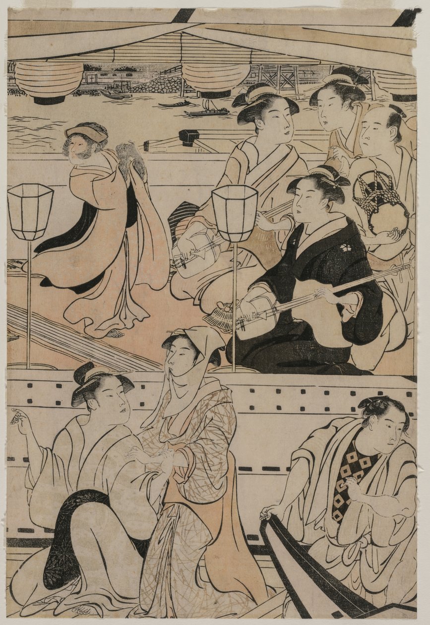 Impreza na rzece Sumida, 1789. autorstwa Torii Kiyonaga
