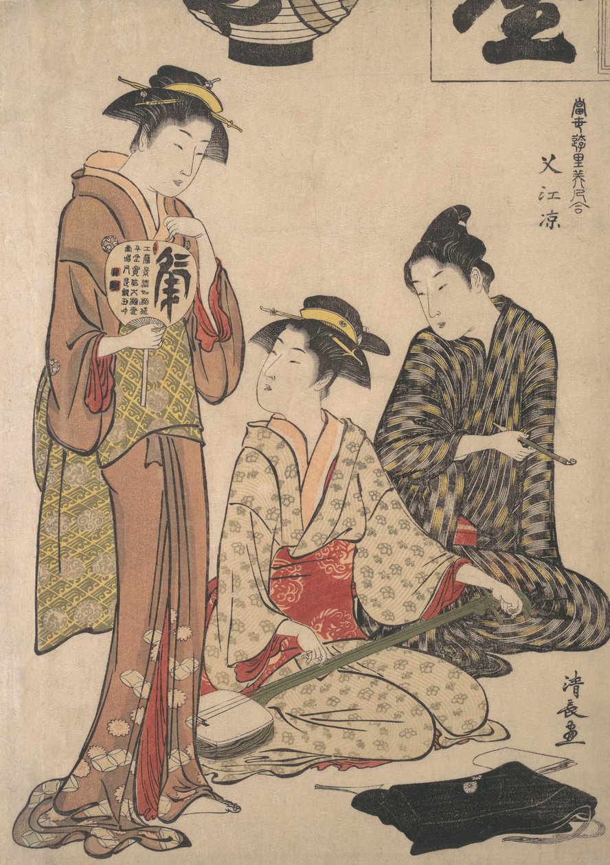 Ciesz się wieczornym chłodem w Nakasu, ca. 1782-83. autorstwa Torii Kiyonaga
