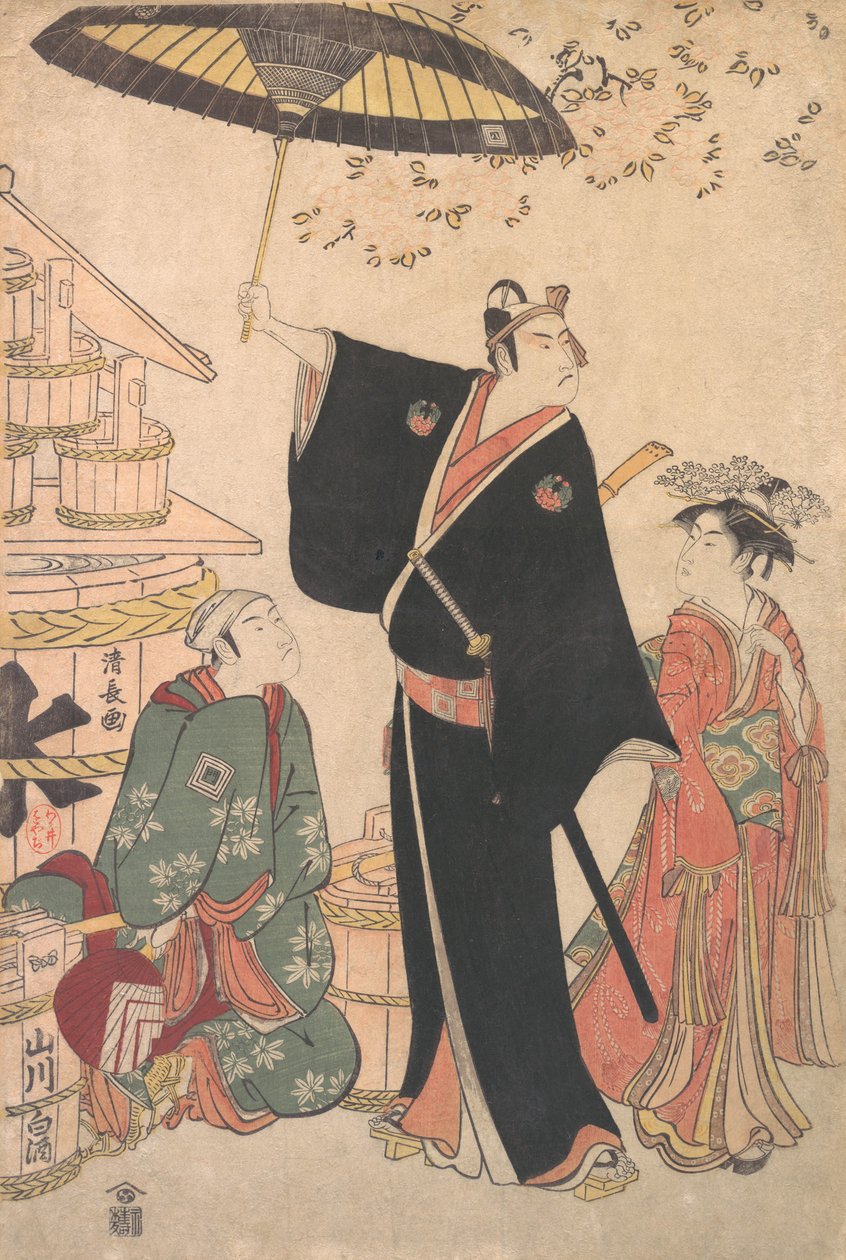 Ichikawa Yaozo III w roli Sukeroku z The Play Yukari no Edo-sakura, znany również jako..., autorstwa Torii Kiyonaga