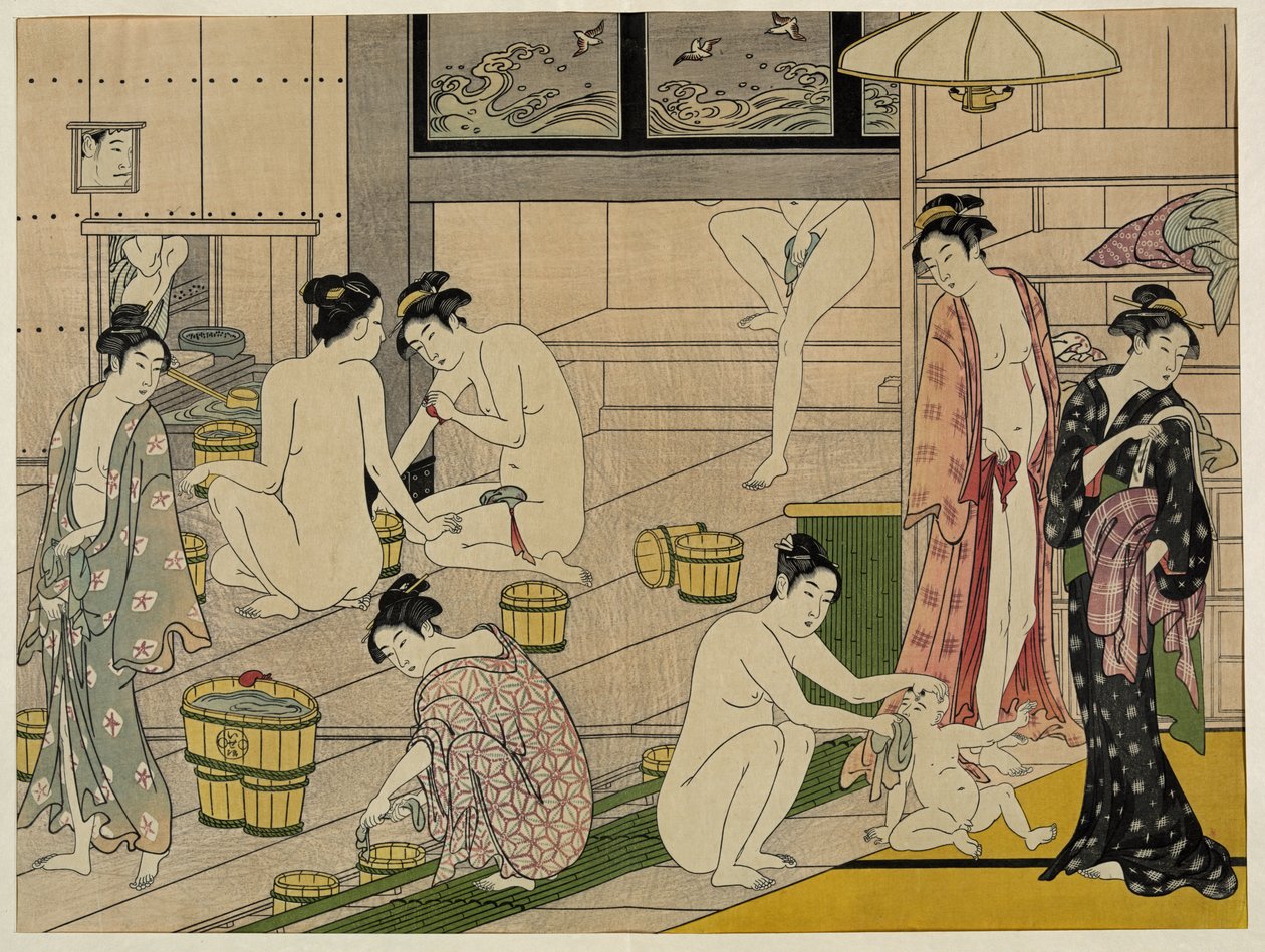 Kobiety w łaźni Kiyonaga autorstwa Torii Kiyonaga