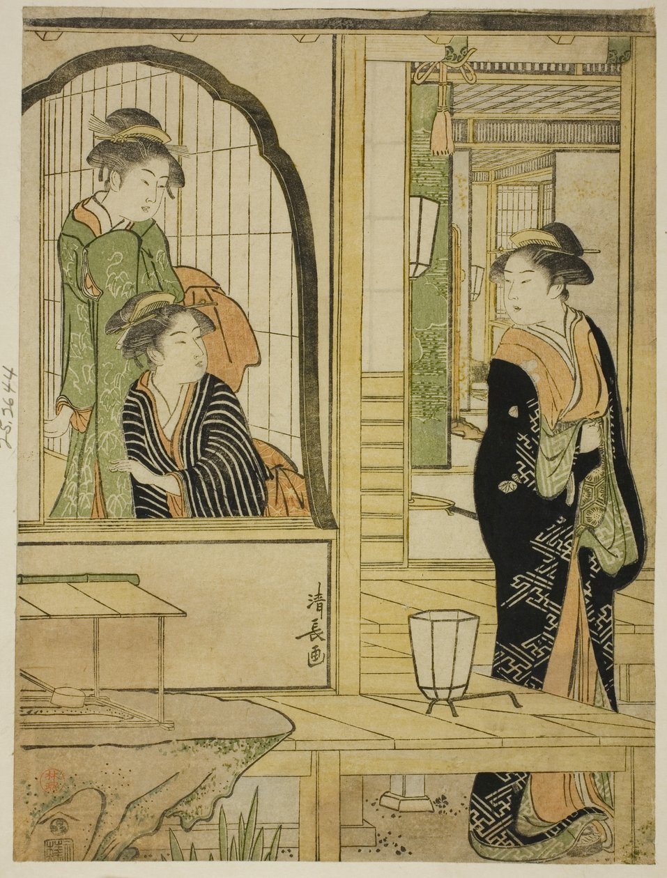 Parodia P Rinshitsu Tokoro Ruri Idea d Ushiwakamaru autorstwa Torii Kiyonaga