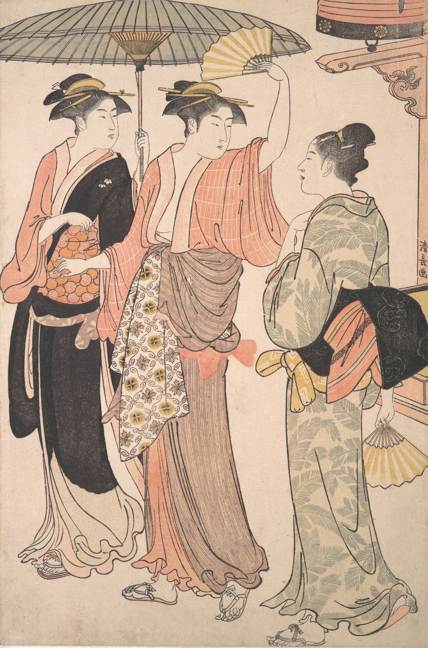 Piąty miesiąc z cyklu Dwanaście miesięcy w południowej dzielnicy przyjemności Minami j..., 1784. autorstwa Torii Kiyonaga