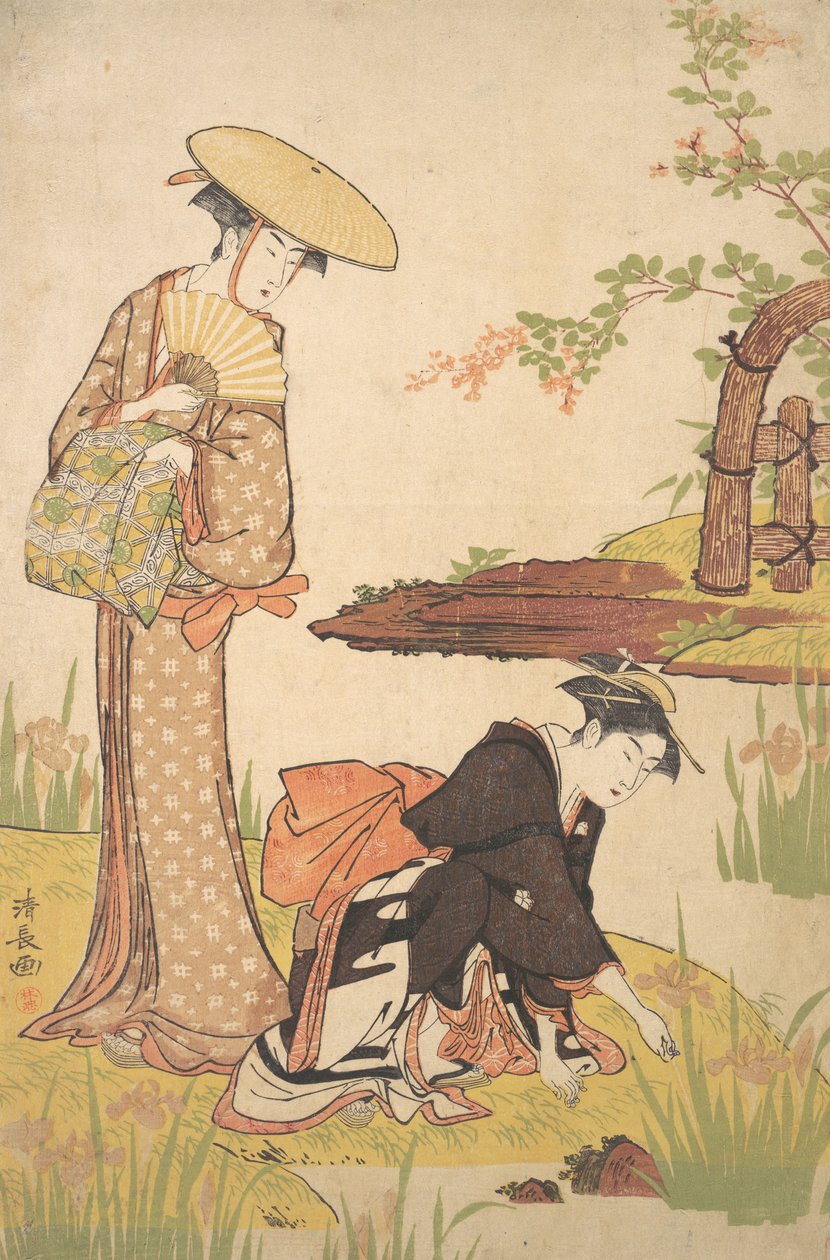 Ogród Irysowy, ca. 1784. autorstwa Torii Kiyonaga