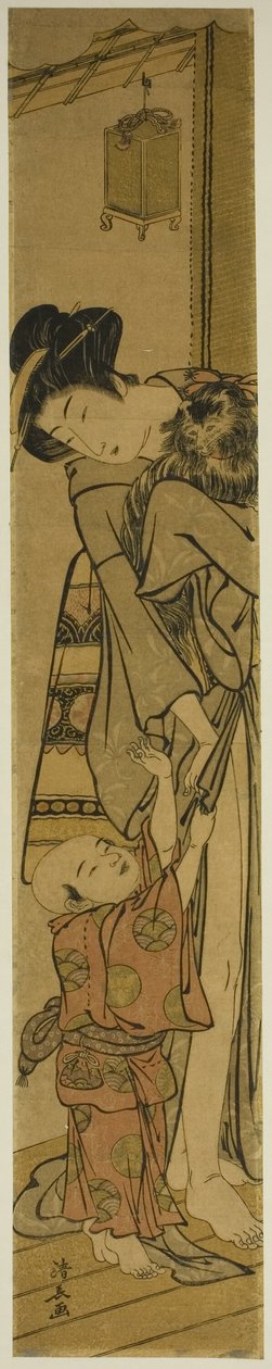 Pekińczyk autorstwa Torii Kiyonaga