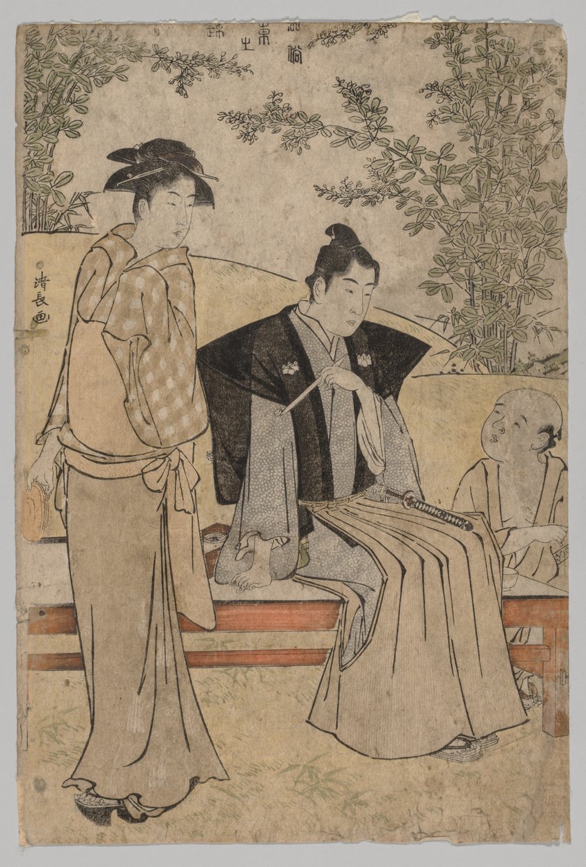Dwoje kochanków z serii Brokaty Wschodu w modzie, 1752-1815. autorstwa Torii Kiyonaga