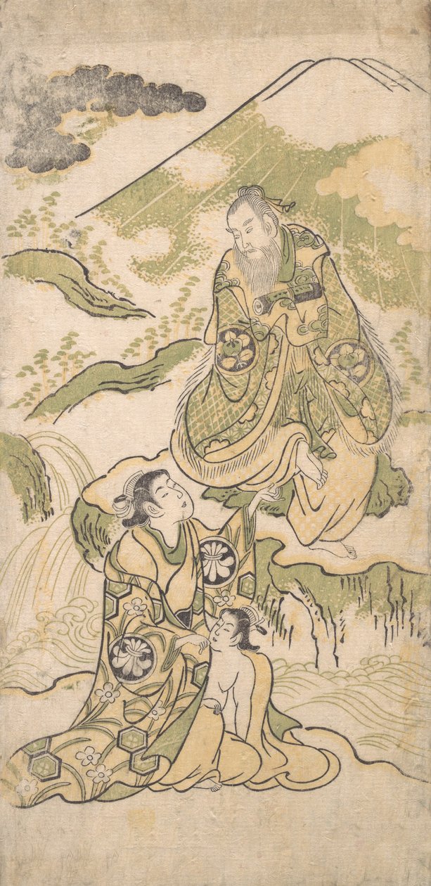 Scena z dramatu, ca. 1749. autorstwa Torii Kiyonobu I