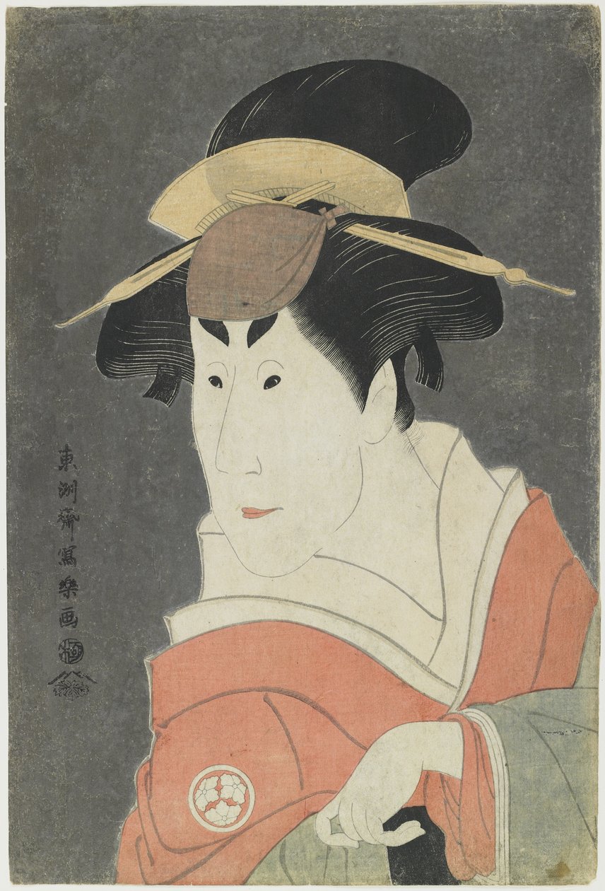 Osagawa Tsuneyo II w roli kobiecej, 1794 autorstwa Toshusai Sharaku