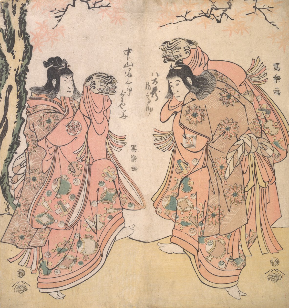 Aktor Ichikawa Yaozo III jako pomocnik kurtyzany, 1794-95., 1794-95. autorstwa Toshusai Sharaku