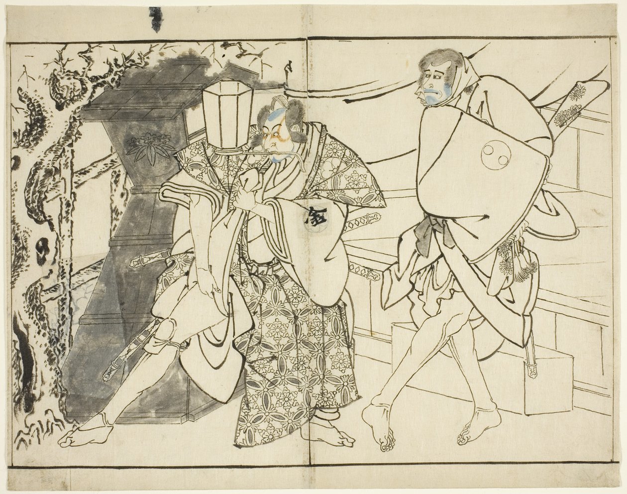 The Actors Arashi Ryuzo and Morita Kanya VIII, 1794 autorstwa Toshusai Sharaku