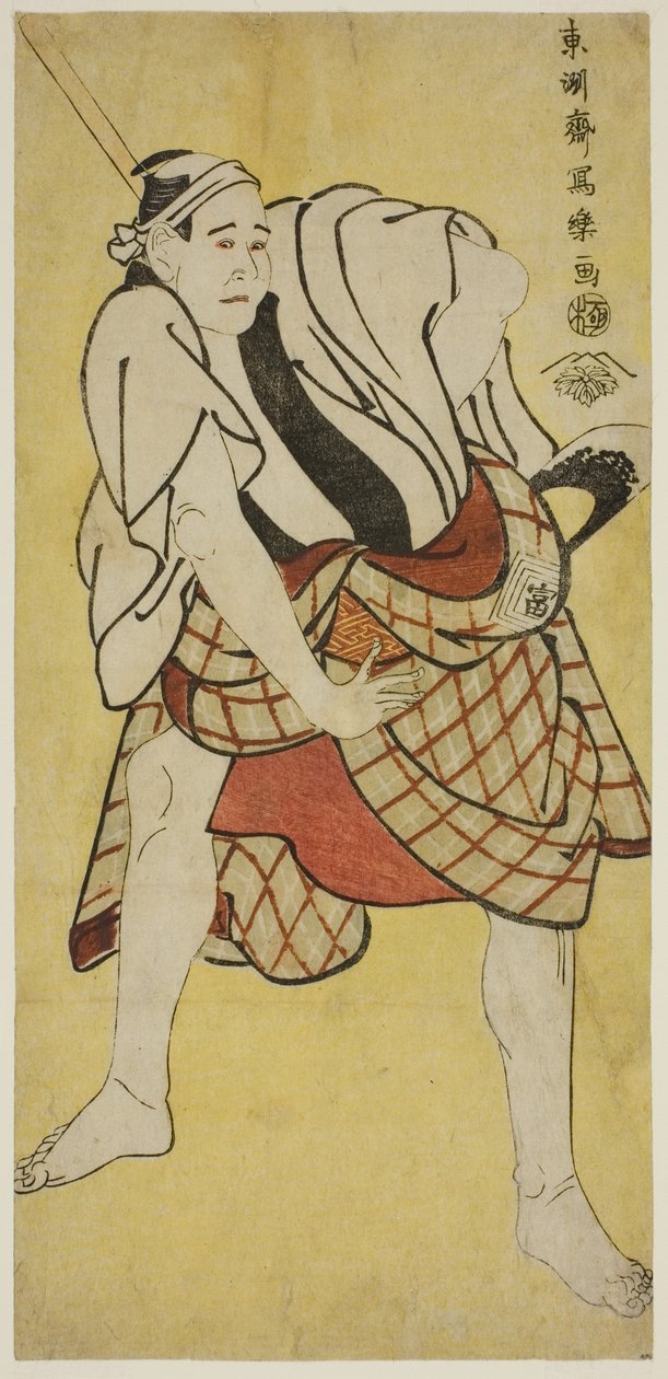 Ichikawa Tomimon jako Inokumamon Bay autorstwa Toshusai Sharaku