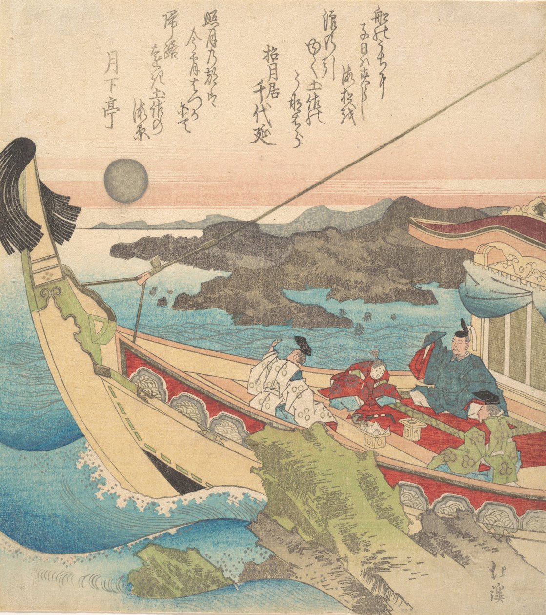 Morze śródlądowe w pobliżu Tosa, ca. 1820. autorstwa Totoya Hokkei
