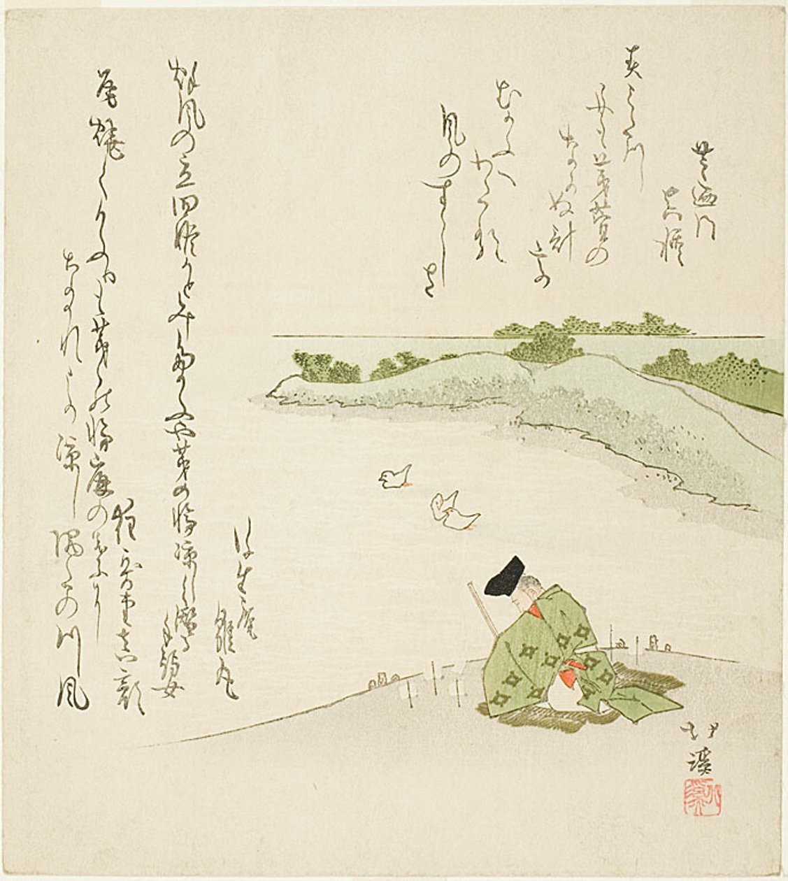 Poranny kult ceremonii shinto autorstwa Totoya Hokkei