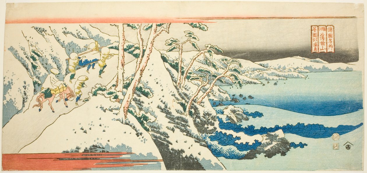 Mount Satta in Suruga Province (Suruga Sattayama), from the series "Famous Places in the Provinces (Shokoku meisho)" autorstwa Totoya Hokkei