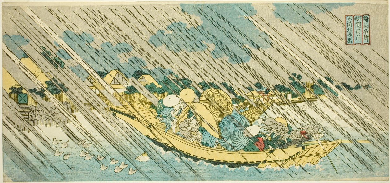 The Sumida River in Musashi Province (Musashi Sumidagawa), from the series "Famous Places in the Provinces (Shokoku meisho)" autorstwa Totoya Hokkei