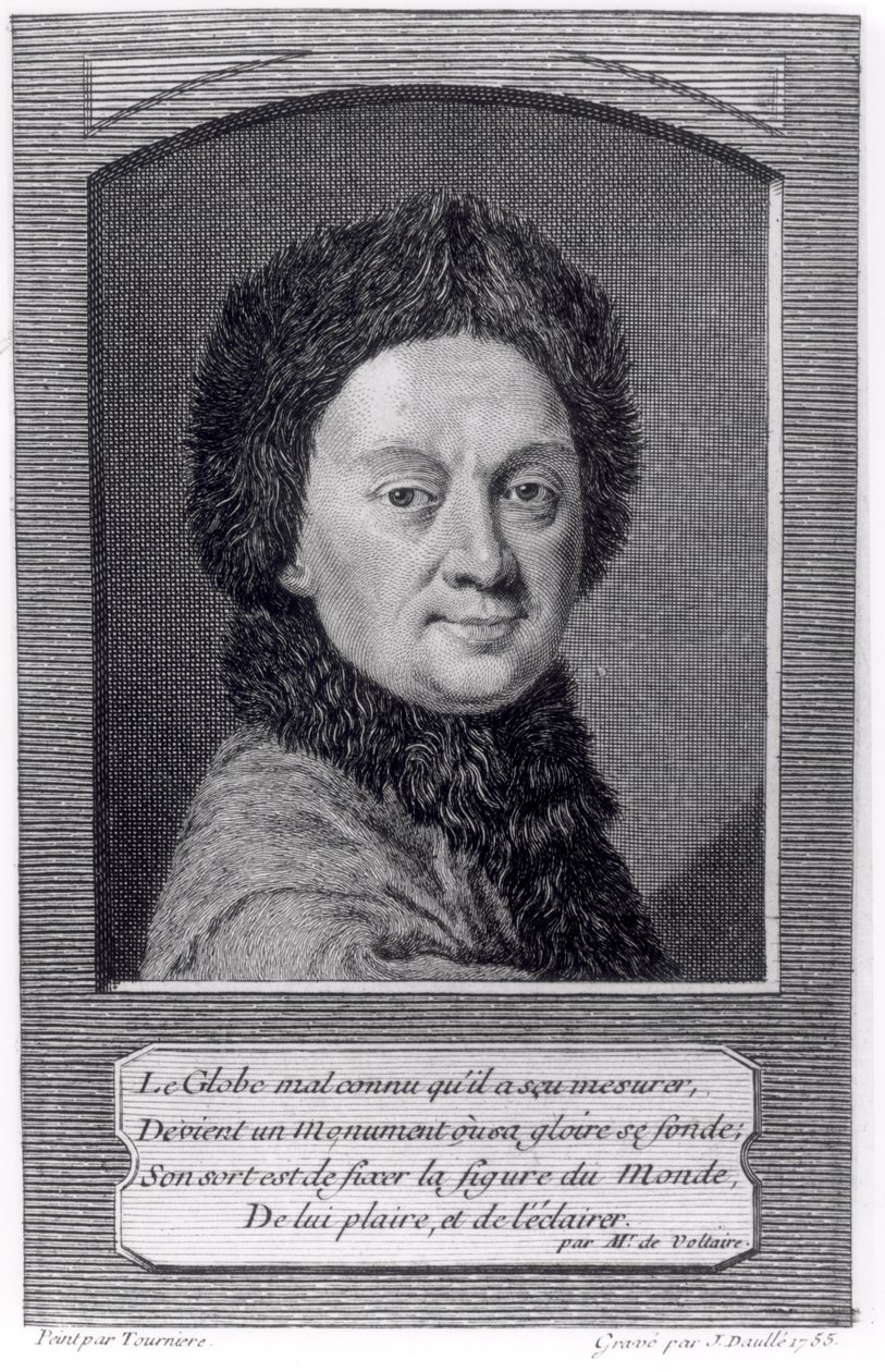 Pierre Louis Moreau de Maupertuis (1698-1759) ryty przez Johna Daulle (1703-63) 1755 autorstwa Tourniere