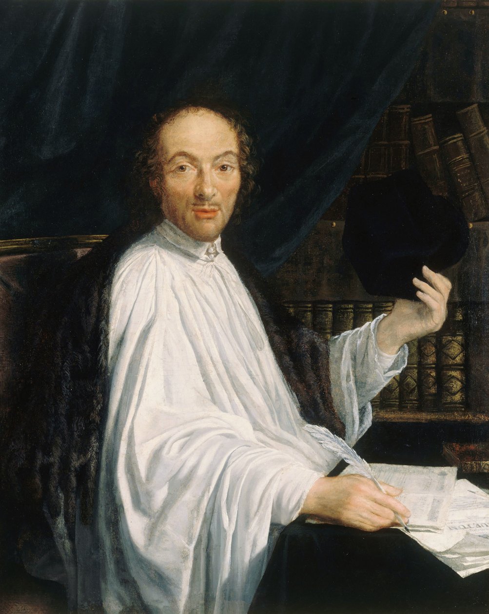 Portret poety Jean-Baptiste de Santeuil 1630-1697, 1665-1670. autorstwa Toussain Dumée
