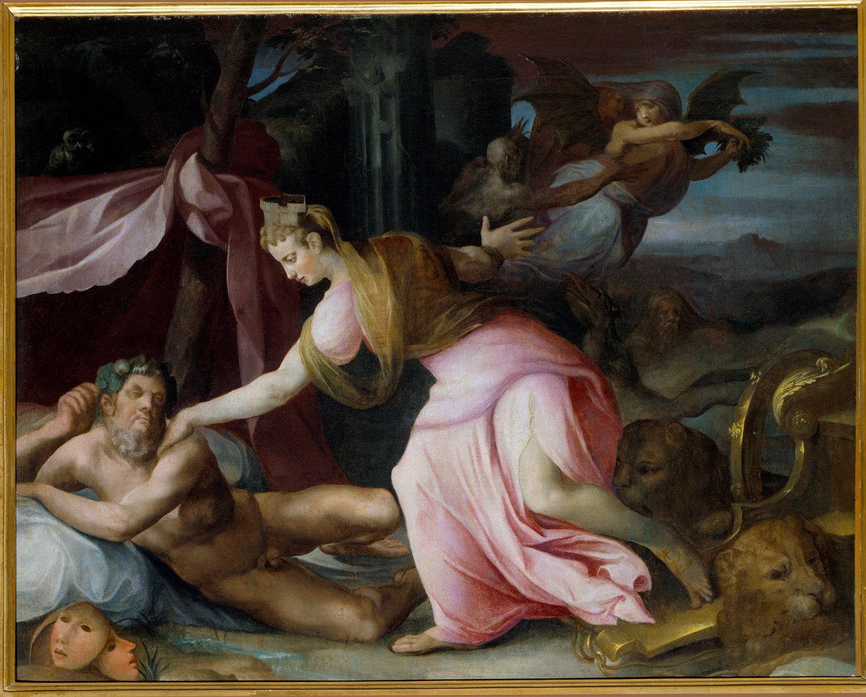 Cybelle Awakening Morphee Malarstwo All Saints Dubreuil (1561-1602) autorstwa Toussaint Dubreuil