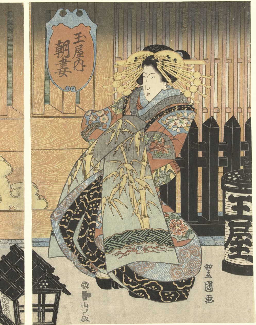 Trzy kurtyzany z domu Tamaya autorstwa Toyokuni (II) , Utagawa