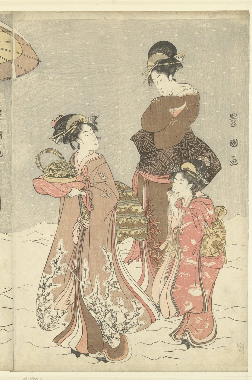 Śnieżna kula autorstwa Toyokuni (II) , Utagawa