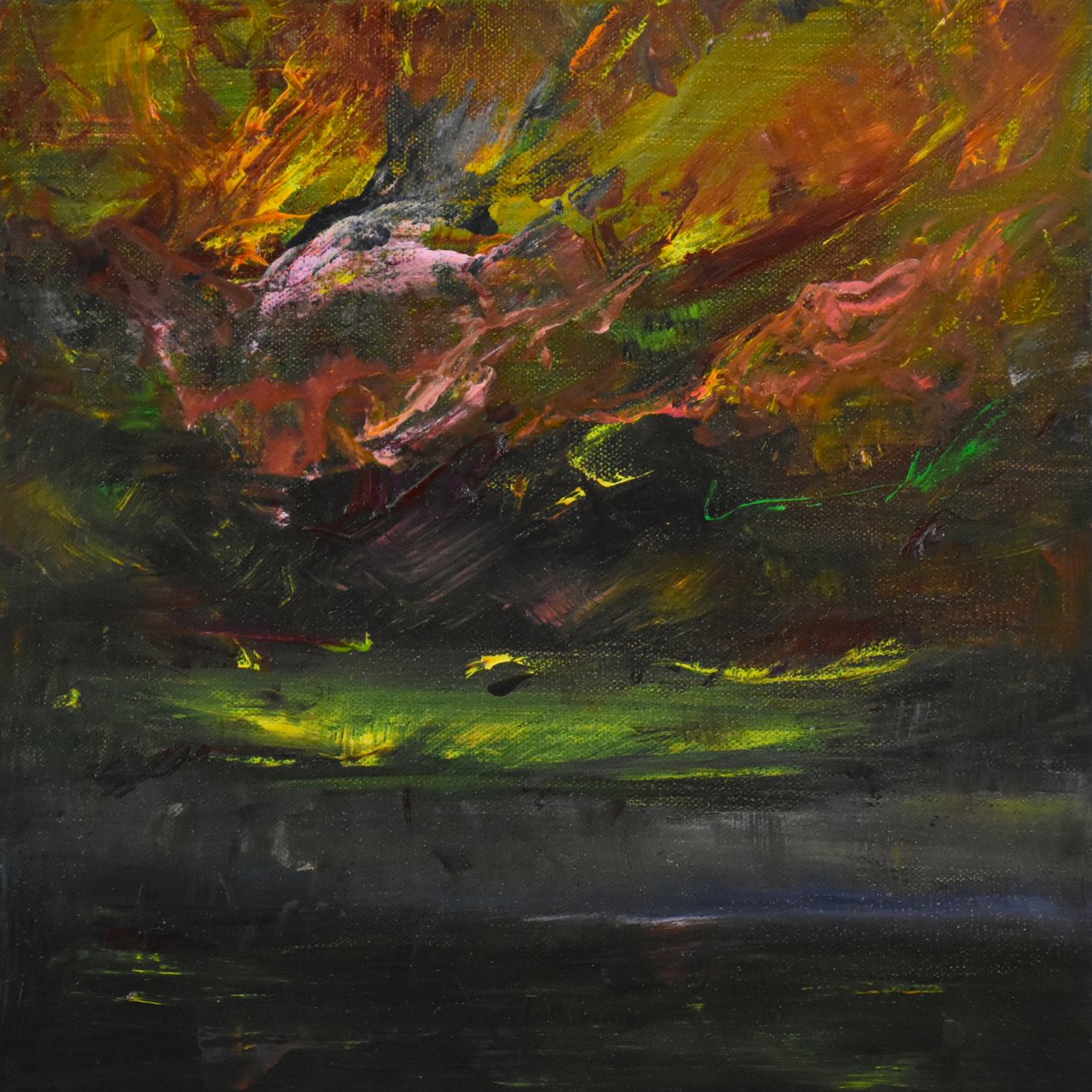 Angry Sky, 2017 (olej na płótnie) autorstwa Tracy Lambros