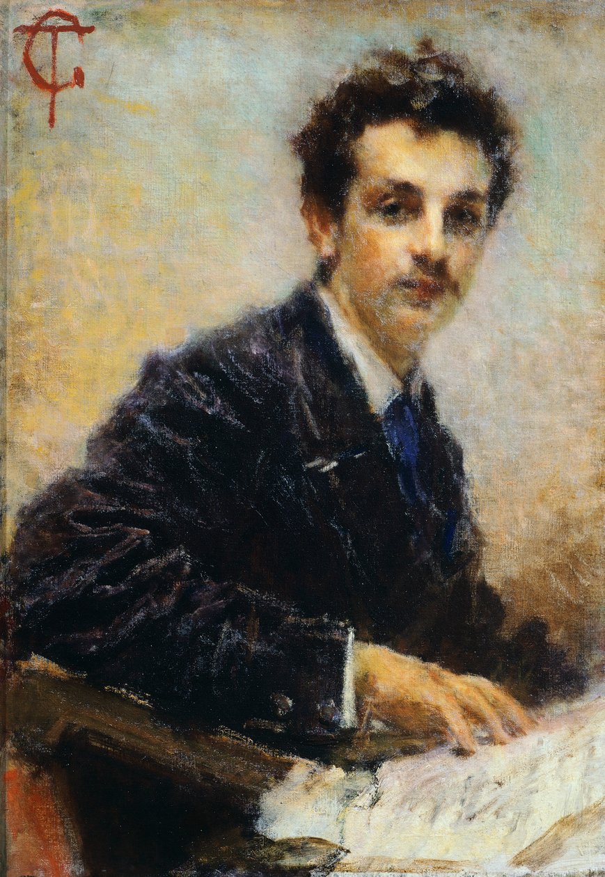 Portret Benedetto Juncka, autorstwa Tranquillo Cremona autorstwa Tranquillo Cremona