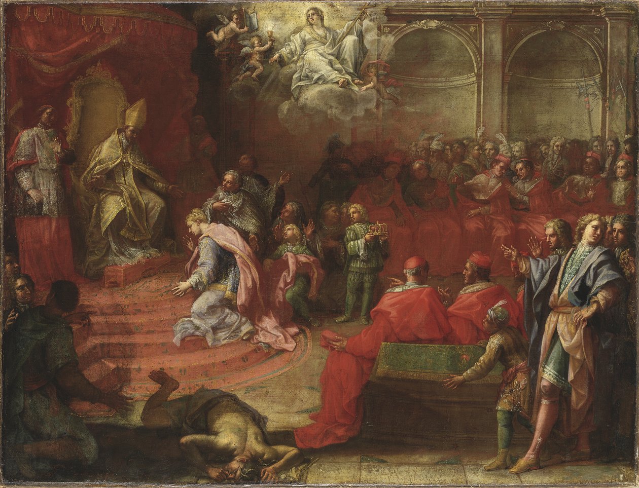 Aleksander VII i królowa Krystyna, ok. 1655 autorstwa TrevisaniFrancesco