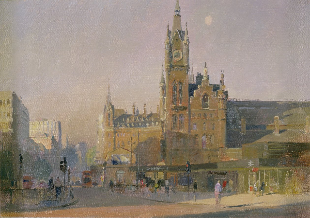 Wczesny poranek, Euston Road, 1988 autorstwa Trevor Chamberlain